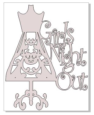 GIRLS NIGHT OUT Mannequin 98 x 125 mm sold in 3